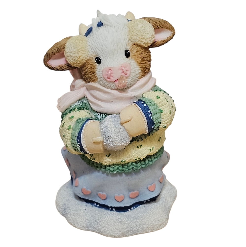 Vintage 2003 Enesco Mary's Moo Moos "You're Udderly Cool" Figurine